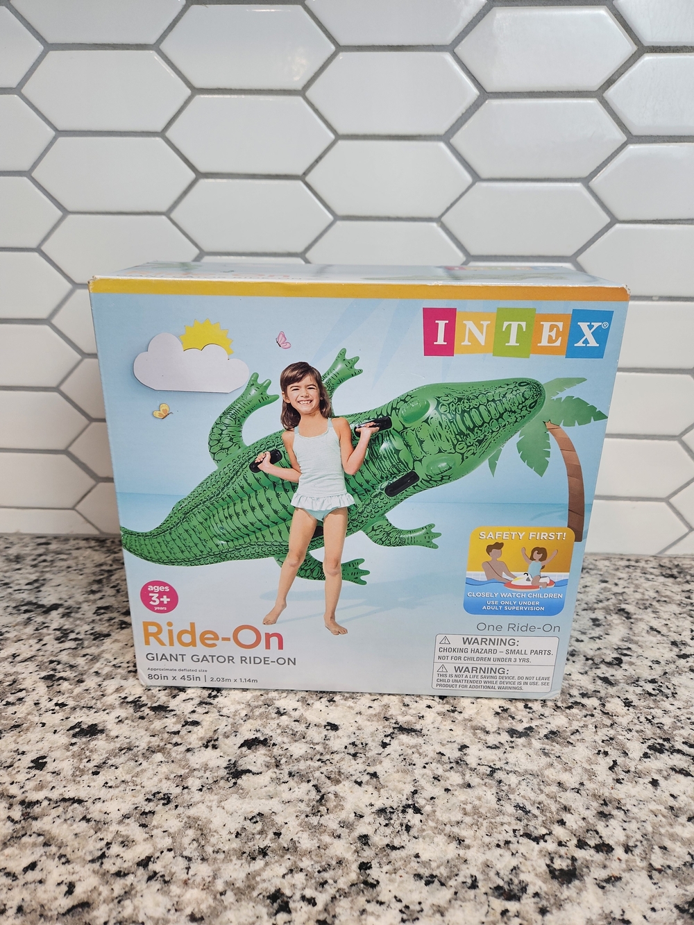 Intex Y2K Green Giant Gator Ride-On Water Float for Kids